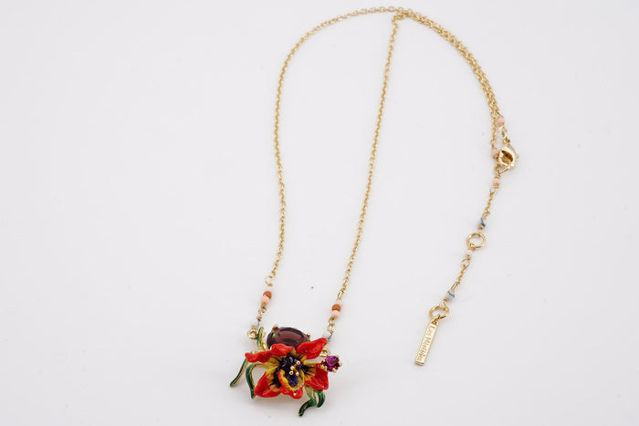 Collana fiori esotici e flora in vetro sfaccettato Collezione Mysterieuse Les Nereides | M11 Shop