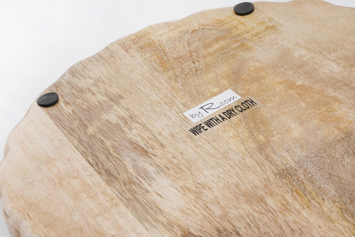 Piatto Seashell bianco perla in legno di mango M By Room | M11 Shop