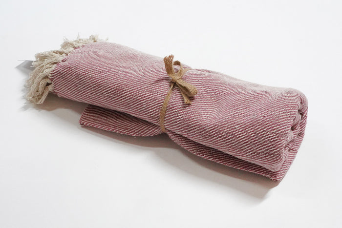 Plaid rosa scuro/beige 150x125 cm By Room | M11 Shop